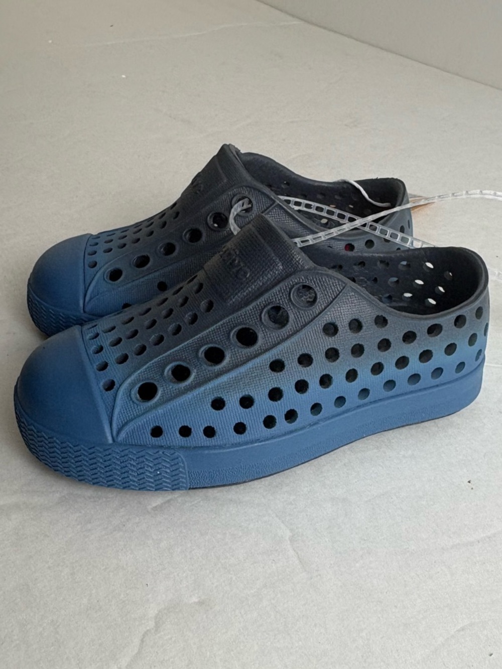 Native  Kids Navy Blue Ombré Perforated Slip-On Shoes